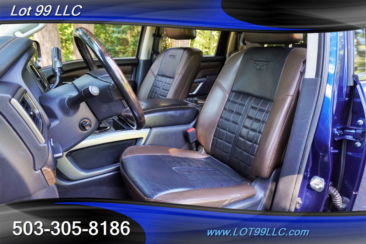 2018 Nissan Titan Platinum Reserve 4X4 V8 5.6 Auto Heated AC Leather  Moon Roof LIFTED Black Wheels LINE NEW TIRES - Photo 2 - Milwaukie, OR 97267