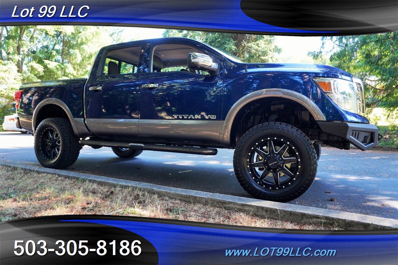 2018 Nissan Titan Platinum Reserve 4X4 V8 5.6 Auto Heated AC Leather  Moon Roof LIFTED Black Wheels LINE NEW TIRES - Photo 7 - Milwaukie, OR 97267