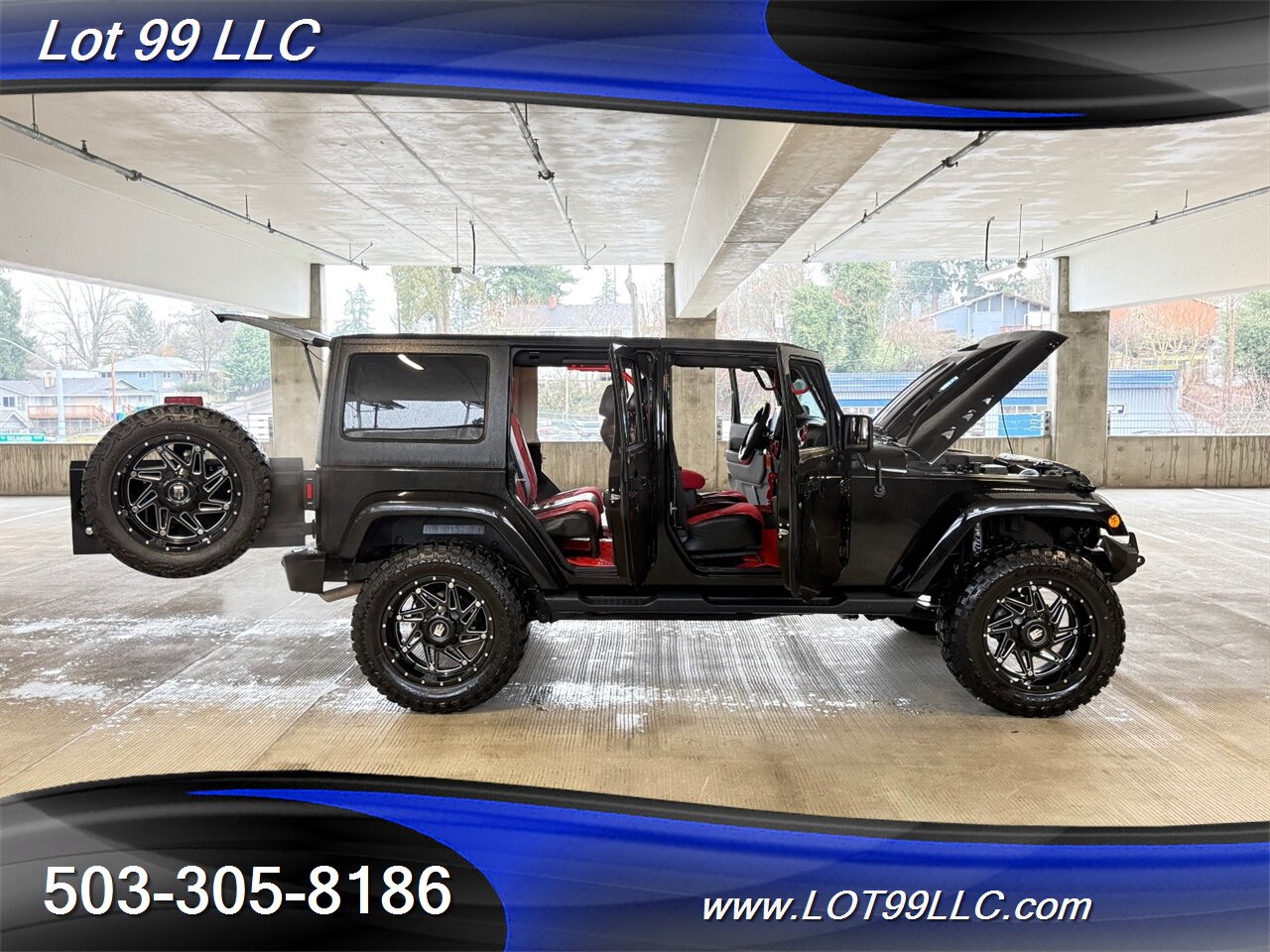 2018 Jeep Wrangler Sahara ** Red Leather Interior**  New 35 " Tires 20 " Wheels - Photo 41 - Milwaukie, OR 97267