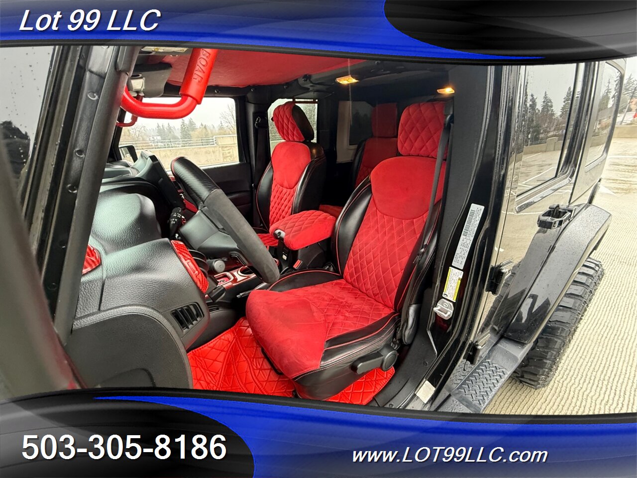 2018 Jeep Wrangler Sahara ** Red Leather Interior**  New 35 " Tires 20 " Wheels - Photo 3 - Milwaukie, OR 97267