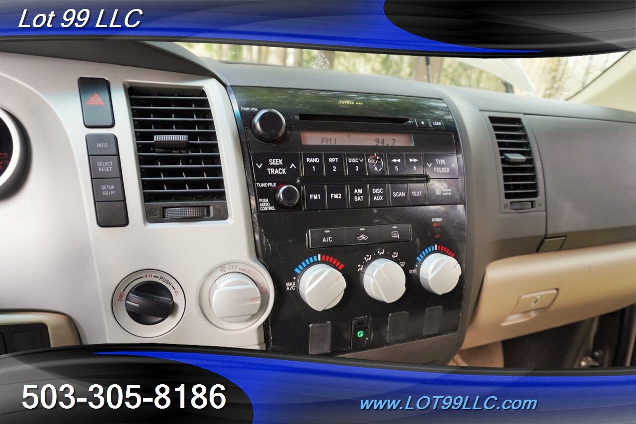 2008 Toyota Tundra SR5 4X4 Double Cab V8 5.7L Premium Wheels  BFG Off Road Tires Short Bed 2 OWNERS 57 Service Records - Photo 22 - Milwaukie, OR 97267