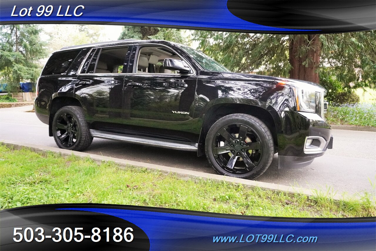2015 GMC Yukon SLT 4X4 V8 5.3L Auto Heated Leather Seats GPS Moon  Roof GPS 3 Row Seating Black 22 Wheels NEW TIRES - Photo 7 - Milwaukie, OR 97267