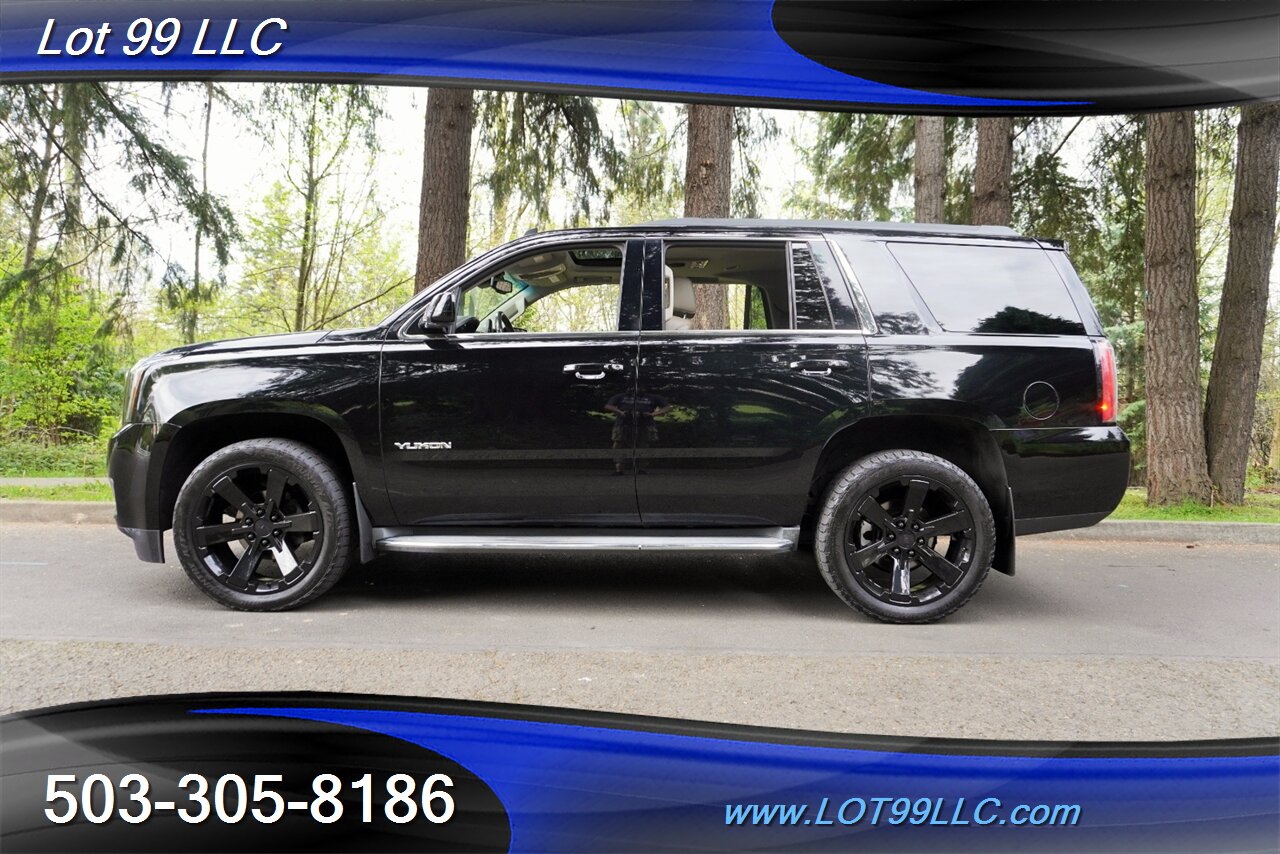 2015 GMC Yukon SLT 4X4 V8 5.3L Auto Heated Leather Seats GPS Moon  Roof GPS 3 Row Seating Black 22 Wheels NEW TIRES - Photo 1 - Milwaukie, OR 97267