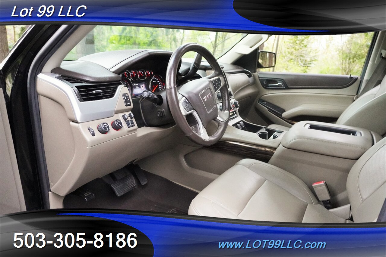 2015 GMC Yukon SLT 4X4 V8 5.3L Auto Heated Leather Seats GPS Moon  Roof GPS 3 Row Seating Black 22 Wheels NEW TIRES - Photo 12 - Milwaukie, OR 97267