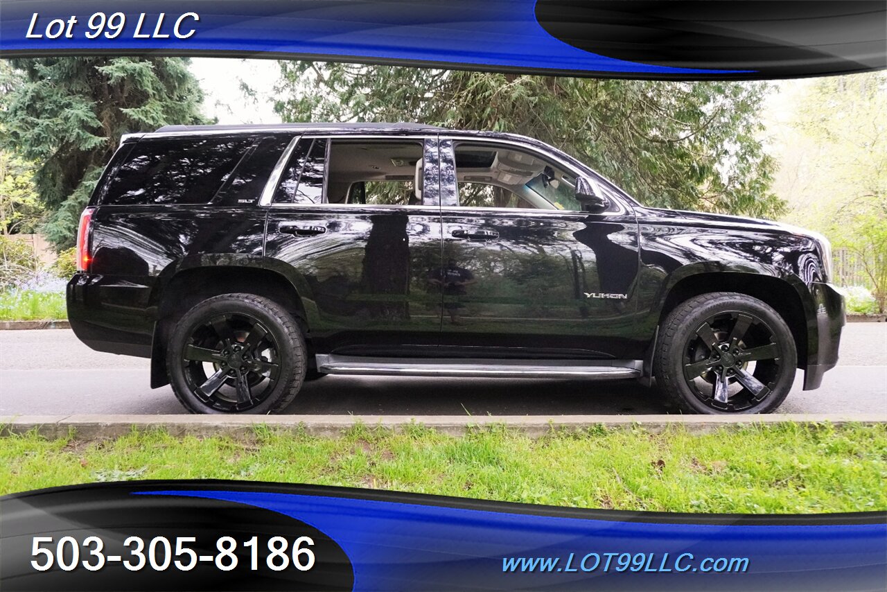 2015 GMC Yukon SLT 4X4 V8 5.3L Auto Heated Leather Seats GPS Moon  Roof GPS 3 Row Seating Black 22 Wheels NEW TIRES - Photo 8 - Milwaukie, OR 97267