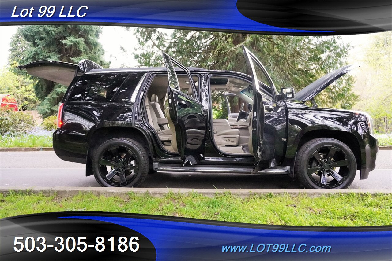 2015 GMC Yukon SLT 4X4 V8 5.3L Auto Heated Leather Seats GPS Moon  Roof GPS 3 Row Seating Black 22 Wheels NEW TIRES - Photo 31 - Milwaukie, OR 97267
