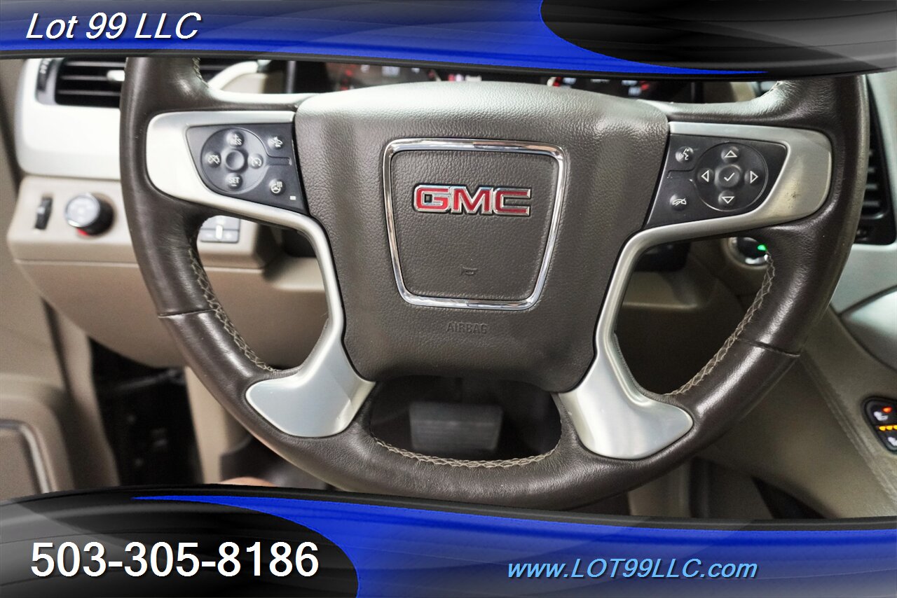 2015 GMC Yukon SLT 4X4 V8 5.3L Auto Heated Leather Seats GPS Moon  Roof GPS 3 Row Seating Black 22 Wheels NEW TIRES - Photo 25 - Milwaukie, OR 97267