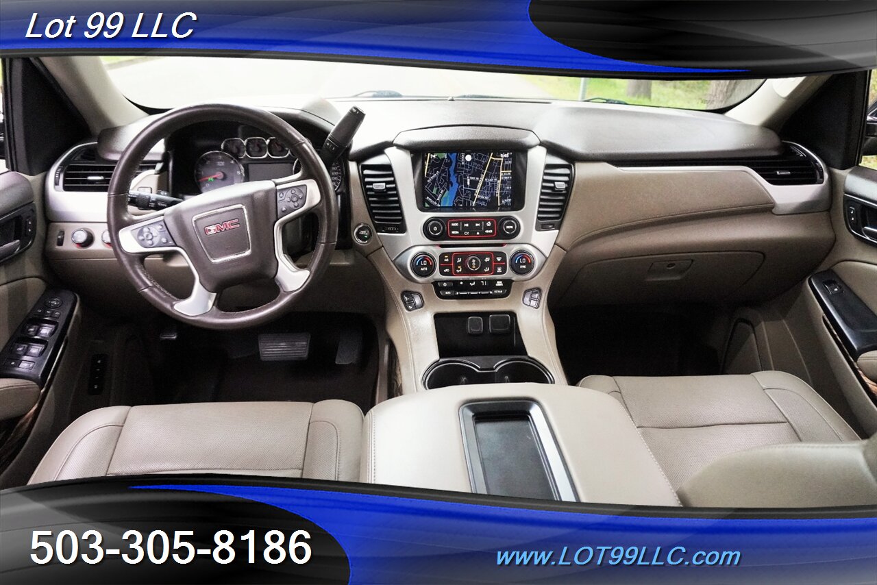 2015 GMC Yukon SLT 4X4 V8 5.3L Auto Heated Leather Seats GPS Moon  Roof GPS 3 Row Seating Black 22 Wheels NEW TIRES - Photo 2 - Milwaukie, OR 97267