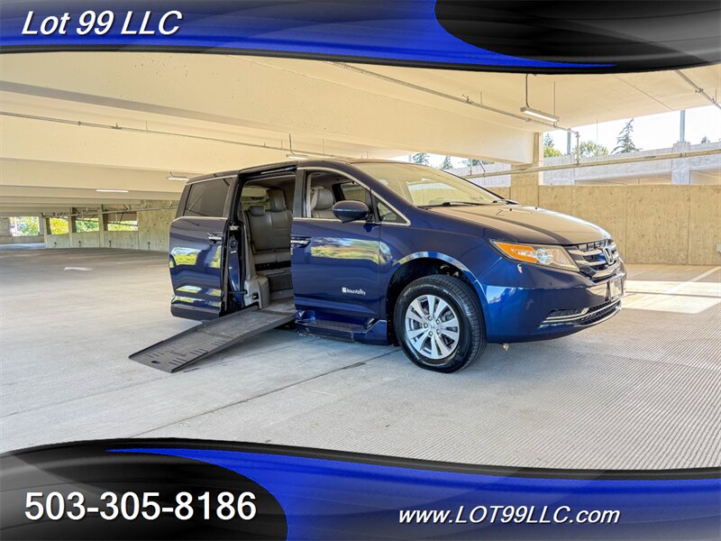 2015 Honda Odyssey EX-L w/Navi 48k Miles WHEELCHAIR VAN Side Ramp  New Tires Moon Roof Backup Camera BRAUNABILITY