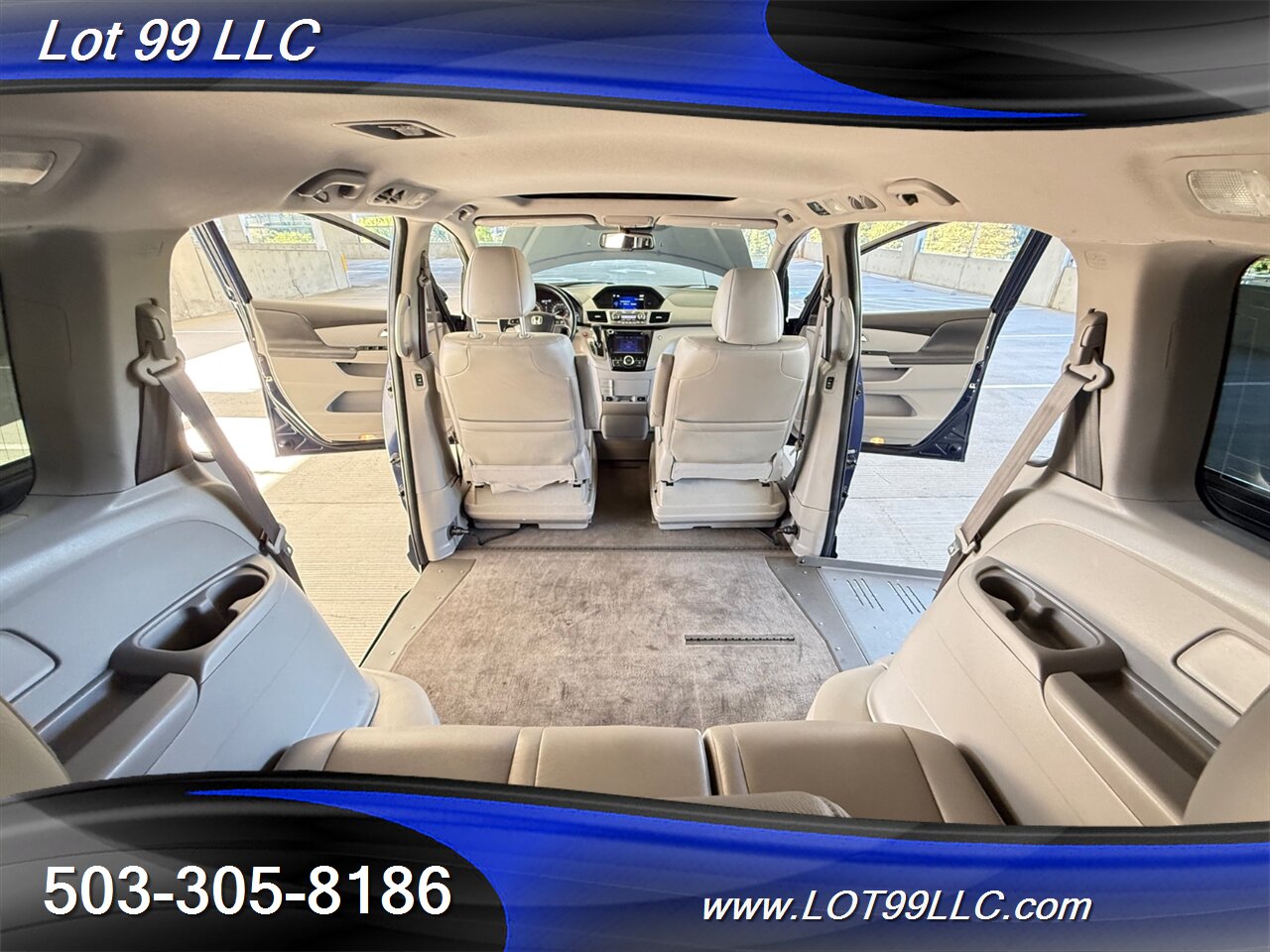 2015 Honda Odyssey EX-L w/Navi 48k Miles WHEELCHAIR VAN Side Ramp  New Tires Moon Roof Backup Camera BRAUNABILITY - Photo 59 - Milwaukie, OR 97267