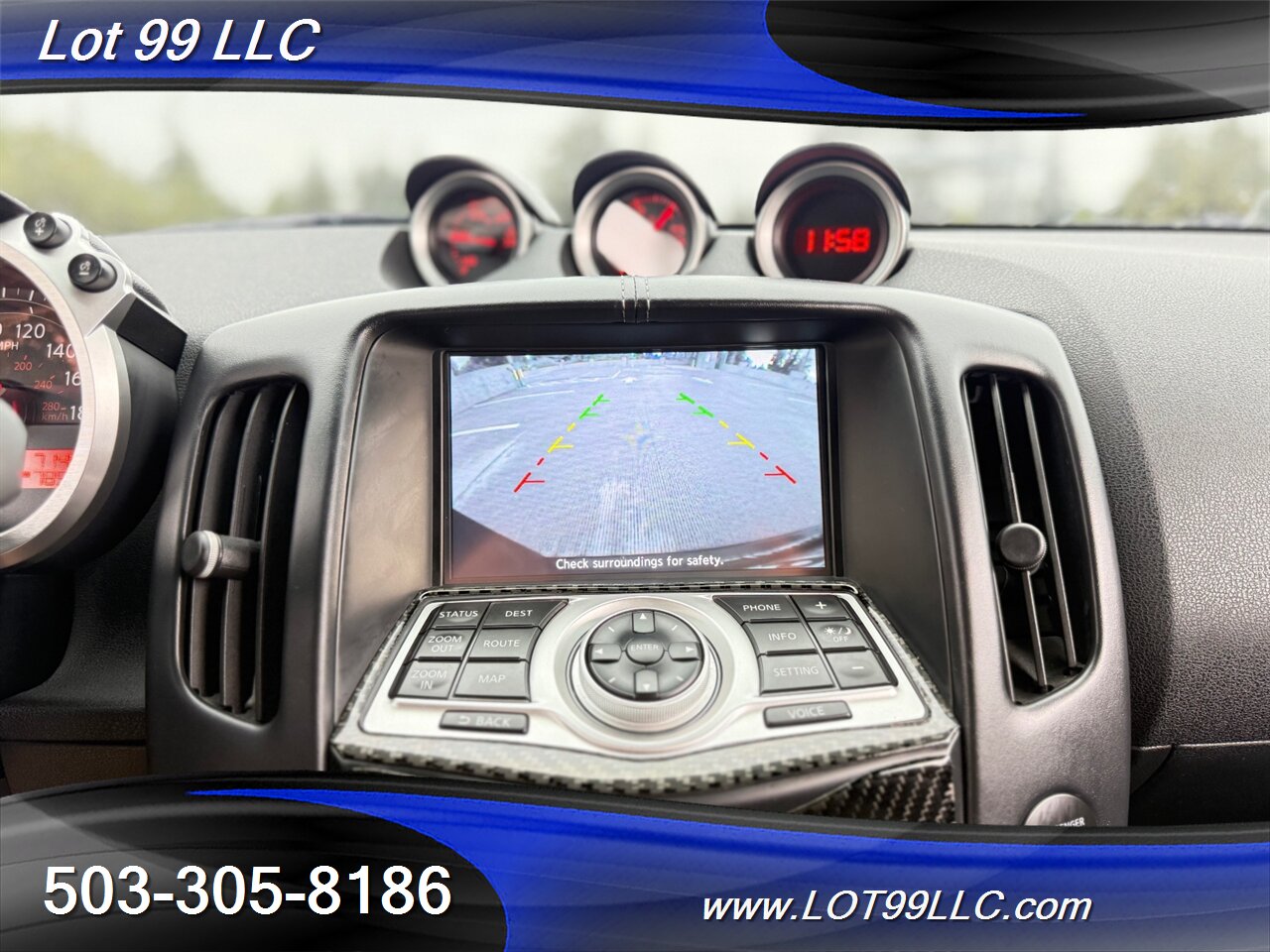 2014 Nissan 370Z Touring 71k Leather Carbon Fiber Navi Cam Spoiler  Carbon Fiber  Hood & Steering Wheel w/Tack - Photo 19 - Milwaukie, OR 97267