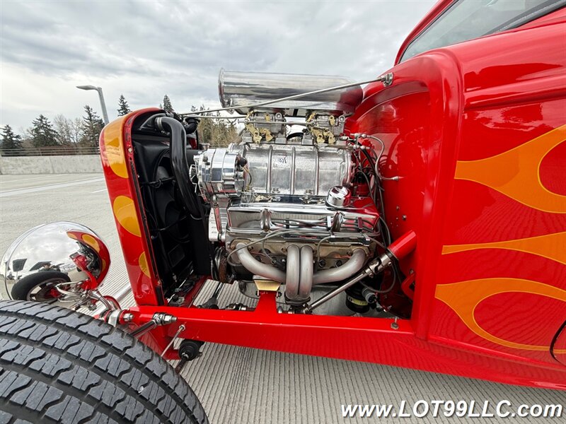 1932 Ford COUPE 350 6-71 BDS Blower Vintage Air AC Suicide Doors  Flames