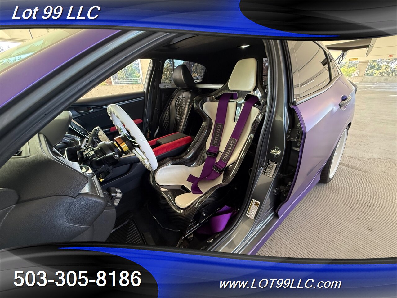 2019 Honda Civic EX 57k Clean Purple Wrap Carbon Seat & Wing   - Photo 11 - Milwaukie, OR 97267