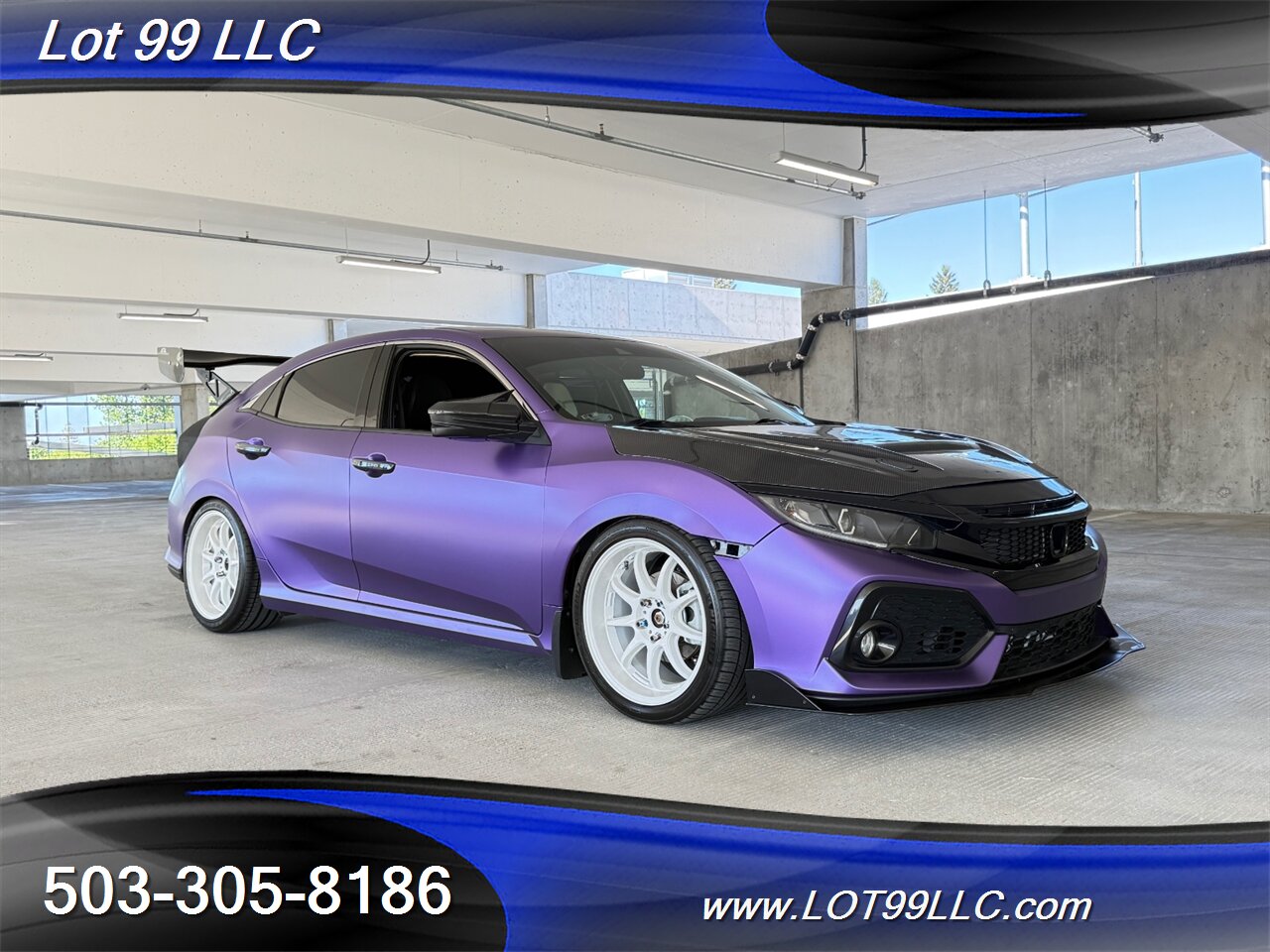 2019 Honda Civic EX 57k Clean Purple Wrap Carbon Seat & Wing   - Photo 4 - Milwaukie, OR 97267