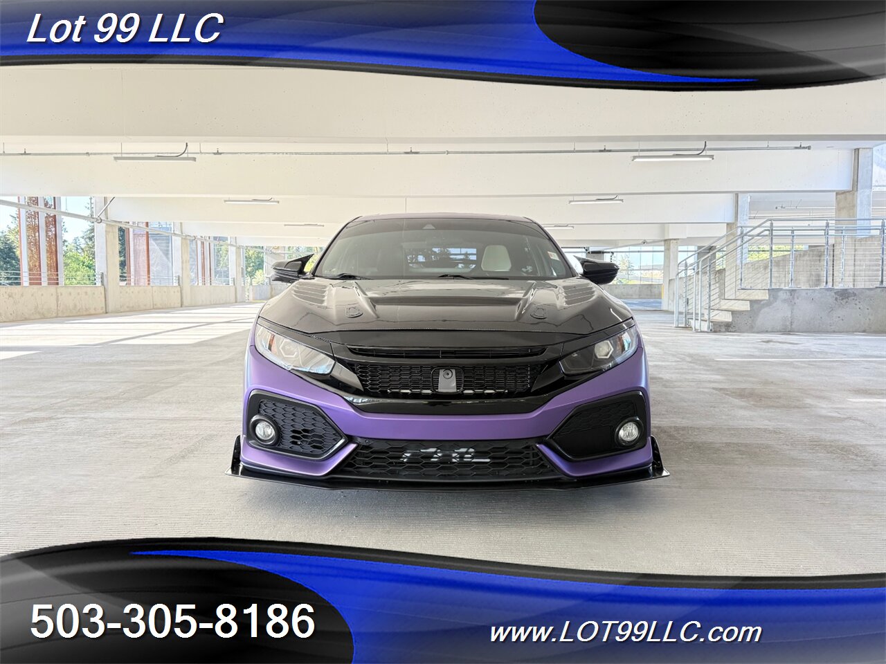 2019 Honda Civic EX 57k Clean Purple Wrap Carbon Seat & Wing   - Photo 3 - Milwaukie, OR 97267