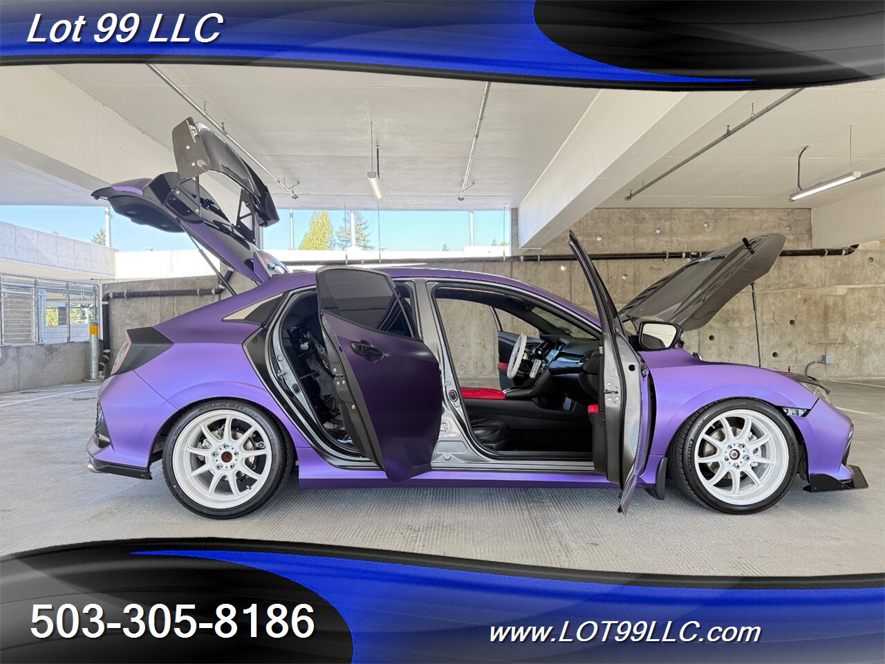 2019 Honda Civic EX 57k Clean Purple Wrap Carbon Seat & Wing   - Photo 18 - Milwaukie, OR 97267