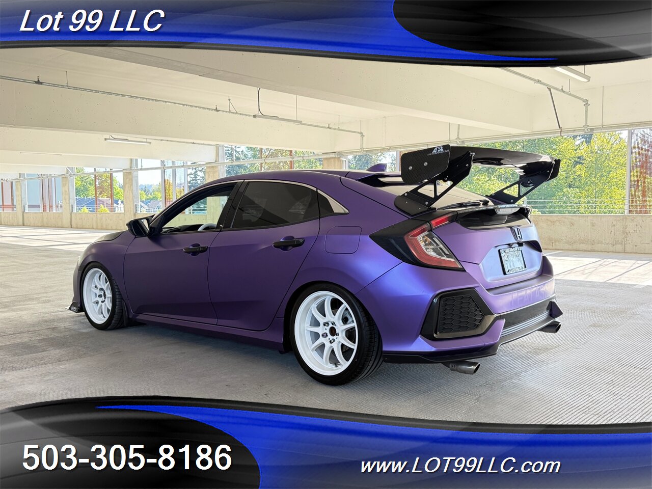 2019 Honda Civic EX 57k Clean Purple Wrap Carbon Seat & Wing   - Photo 8 - Milwaukie, OR 97267