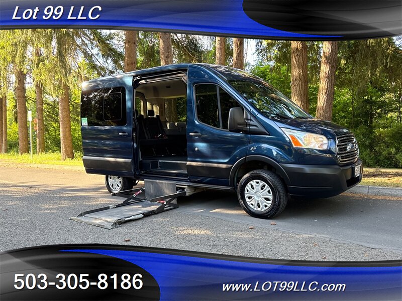 2019 Ford Transit XLT 31k  High Roof WHEELCHAIR VAN BRAUN SIDE LIFT  BLUE SIDE LIFT