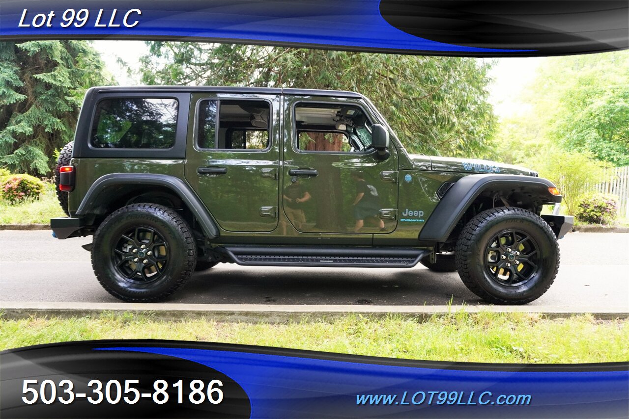 2024 Jeep Wrangler Willys 4xe 4X4 2.0L PLUG IN HYBRID Only 50K Heated  Seats BIG SCREEN Hard Top Bumpers Black Wheels Newer Tires 1 OWNER - Photo 8 - Milwaukie, OR 97267