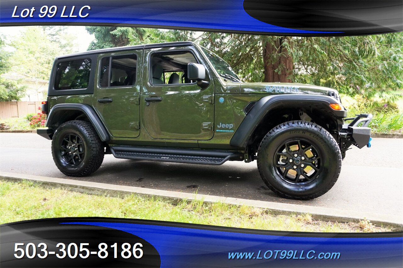 2024 Jeep Wrangler Willys 4xe 4X4 2.0L PLUG IN HYBRID Only 50K Heated  Seats BIG SCREEN Hard Top Bumpers Black Wheels Newer Tires 1 OWNER - Photo 7 - Milwaukie, OR 97267