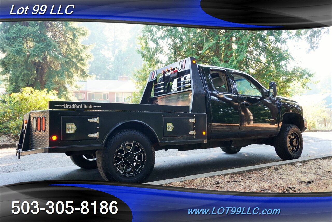 2011 Chevrolet Silverado 3500 HD 4X4 LTZ 6.6L Duramax Diesel Heated Leather Seat  FLAT BED LIFTED Premium Wheels NEW TIRES - Photo 9 - Milwaukie, OR 97267