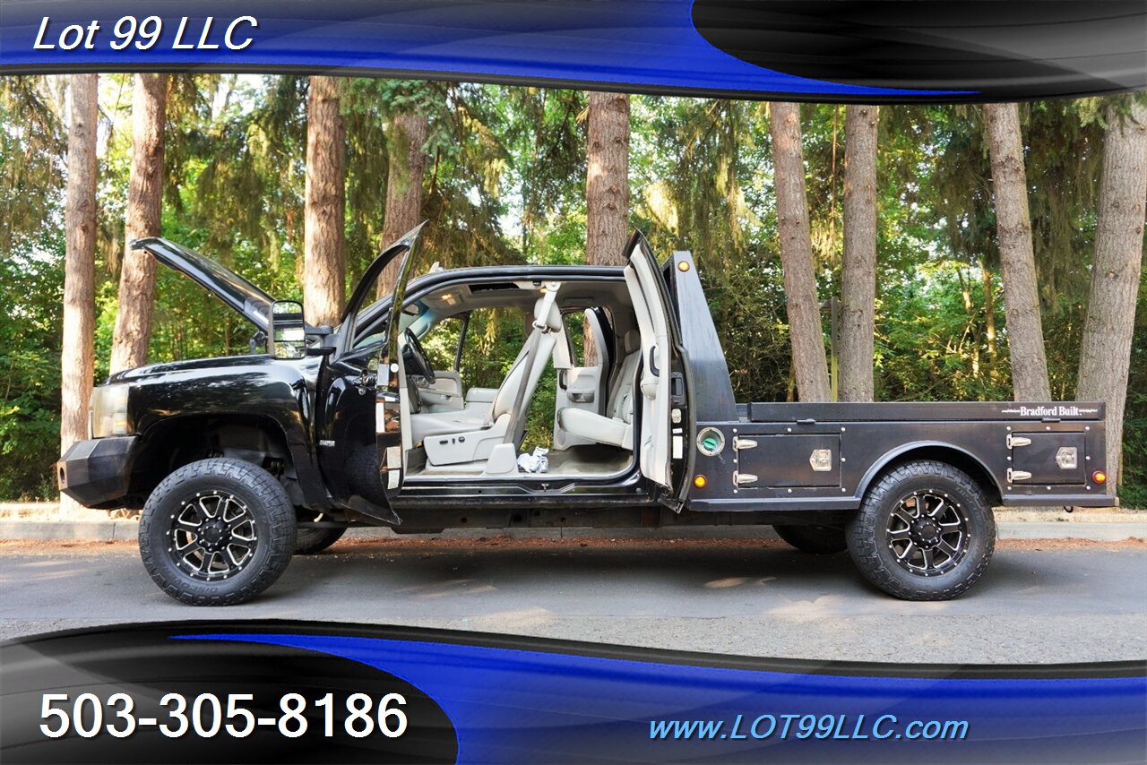 2011 Chevrolet Silverado 3500 HD 4X4 LTZ 6.6L Duramax Diesel Heated Leather Seat  FLAT BED LIFTED Premium Wheels NEW TIRES - Photo 26 - Milwaukie, OR 97267