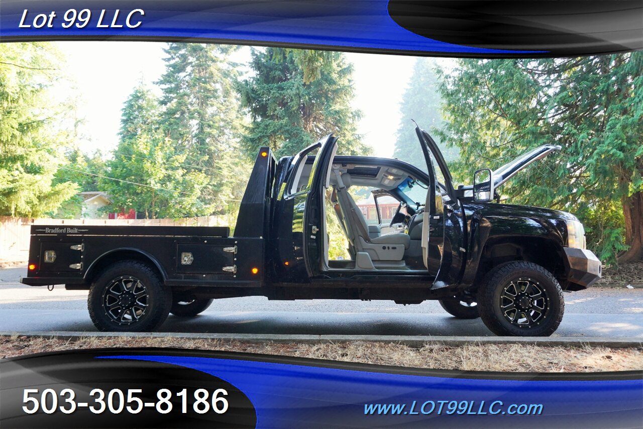 2011 Chevrolet Silverado 3500 HD 4X4 LTZ 6.6L Duramax Diesel Heated Leather Seat  FLAT BED LIFTED Premium Wheels NEW TIRES - Photo 28 - Milwaukie, OR 97267
