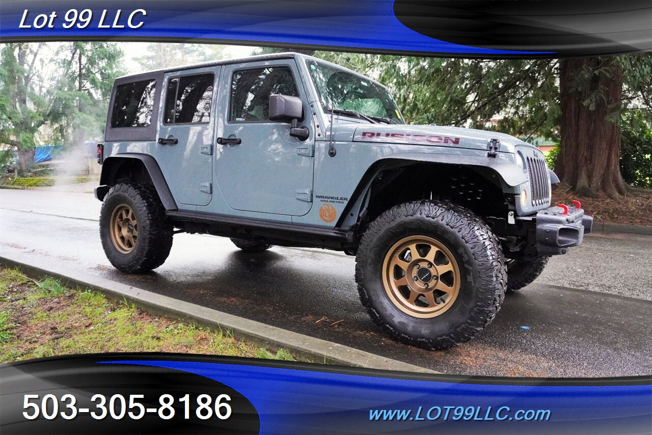 2015 Jeep Wrangler 4x4 Unlimited Rubicon HARD ROCK 79K V6 Auto Heated Leather GPS LIFTED Gold Wheels Newer Tires 1 OWNER - Photo 7 - Milwaukie, OR 97267