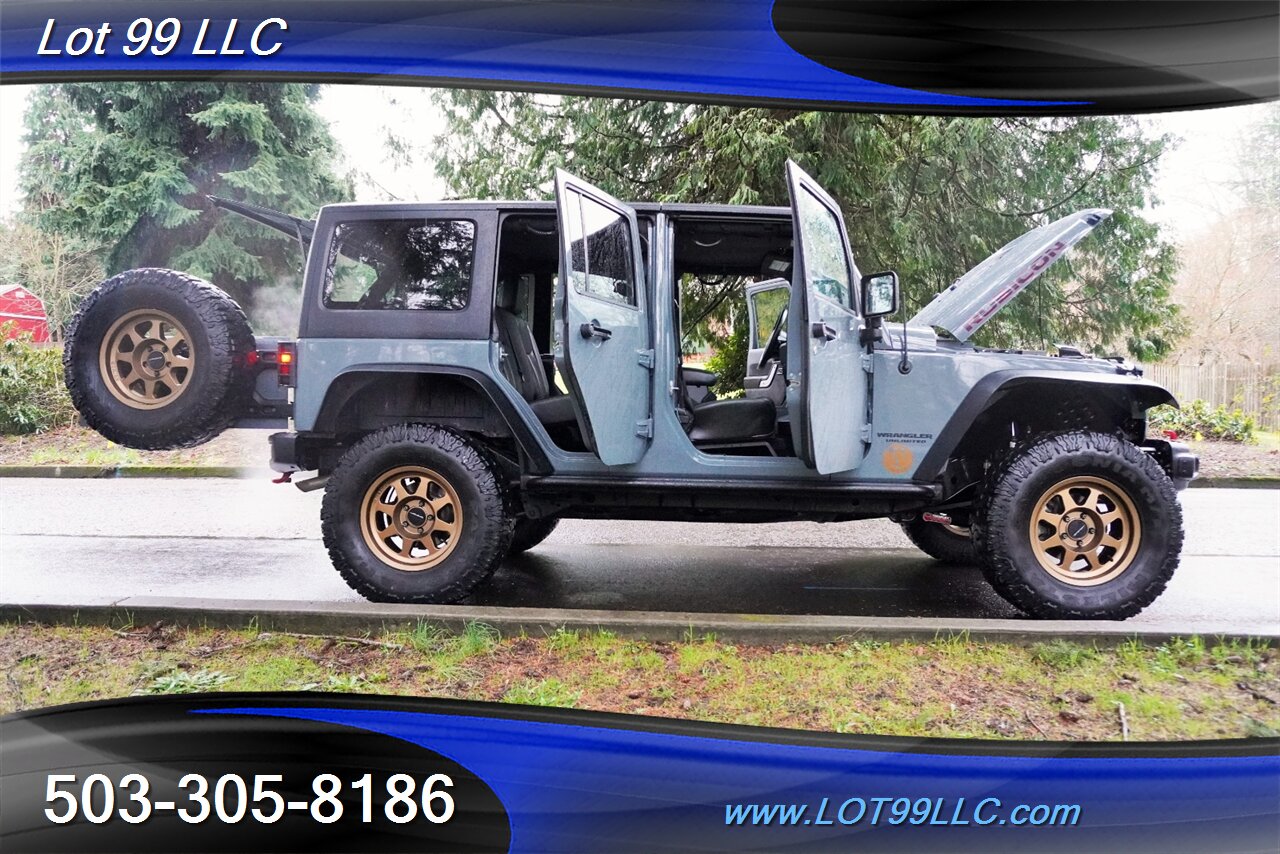 2015 Jeep Wrangler 4x4 Unlimited Rubicon HARD ROCK 79K V6 Auto Heated Leather GPS LIFTED Gold Wheels Newer Tires 1 OWNER - Photo 27 - Milwaukie, OR 97267