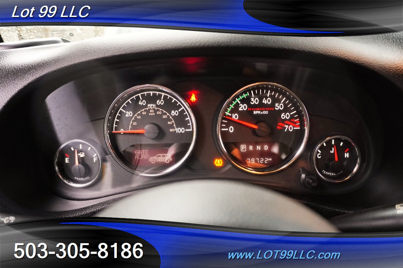 2015 Jeep Wrangler 4x4 Unlimited Rubicon HARD ROCK 79K V6 Auto Heated Leather GPS LIFTED Gold Wheels Newer Tires 1 OWNER - Photo 22 - Milwaukie, OR 97267