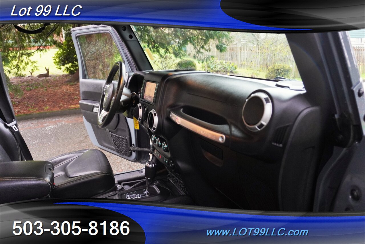 2015 Jeep Wrangler 4x4 Unlimited Rubicon HARD ROCK 79K V6 Auto Heated Leather GPS LIFTED Gold Wheels Newer Tires 1 OWNER - Photo 19 - Milwaukie, OR 97267
