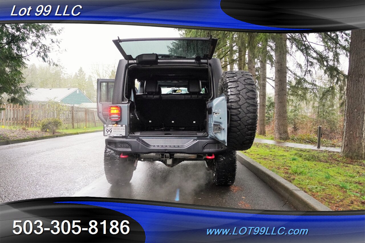 2015 Jeep Wrangler 4x4 Unlimited Rubicon HARD ROCK 79K V6 Auto Heated Leather GPS LIFTED Gold Wheels Newer Tires 1 OWNER - Photo 28 - Milwaukie, OR 97267