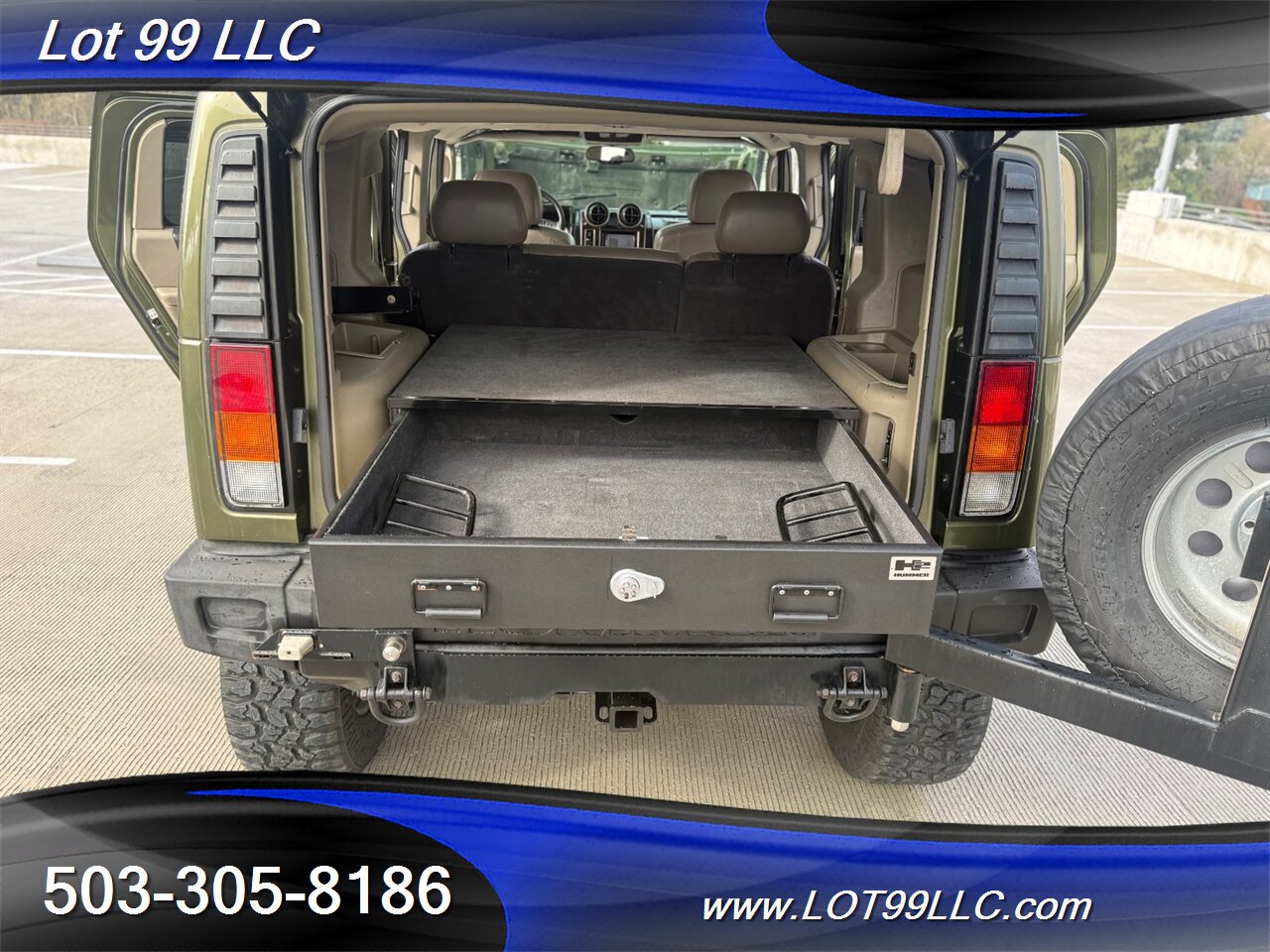 2003 Hummer H2 Lux Series 4x4 * Only 55k Miles * Lifted NEW 37 " 6.0 V8 Tires F&R Heated Leather Moon Roof - Photo 47 - Milwaukie, OR 97267