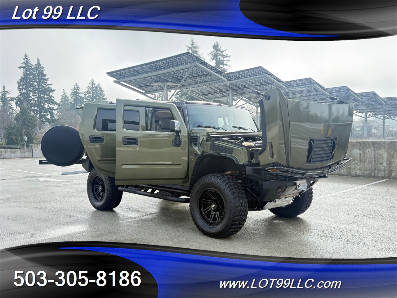 2003 Hummer H2 Lux Series 4x4 * Only 55k Miles * Lifted NEW 37 " 6.0 V8 Tires F&R Heated Leather Moon Roof - Photo 24 - Milwaukie, OR 97267