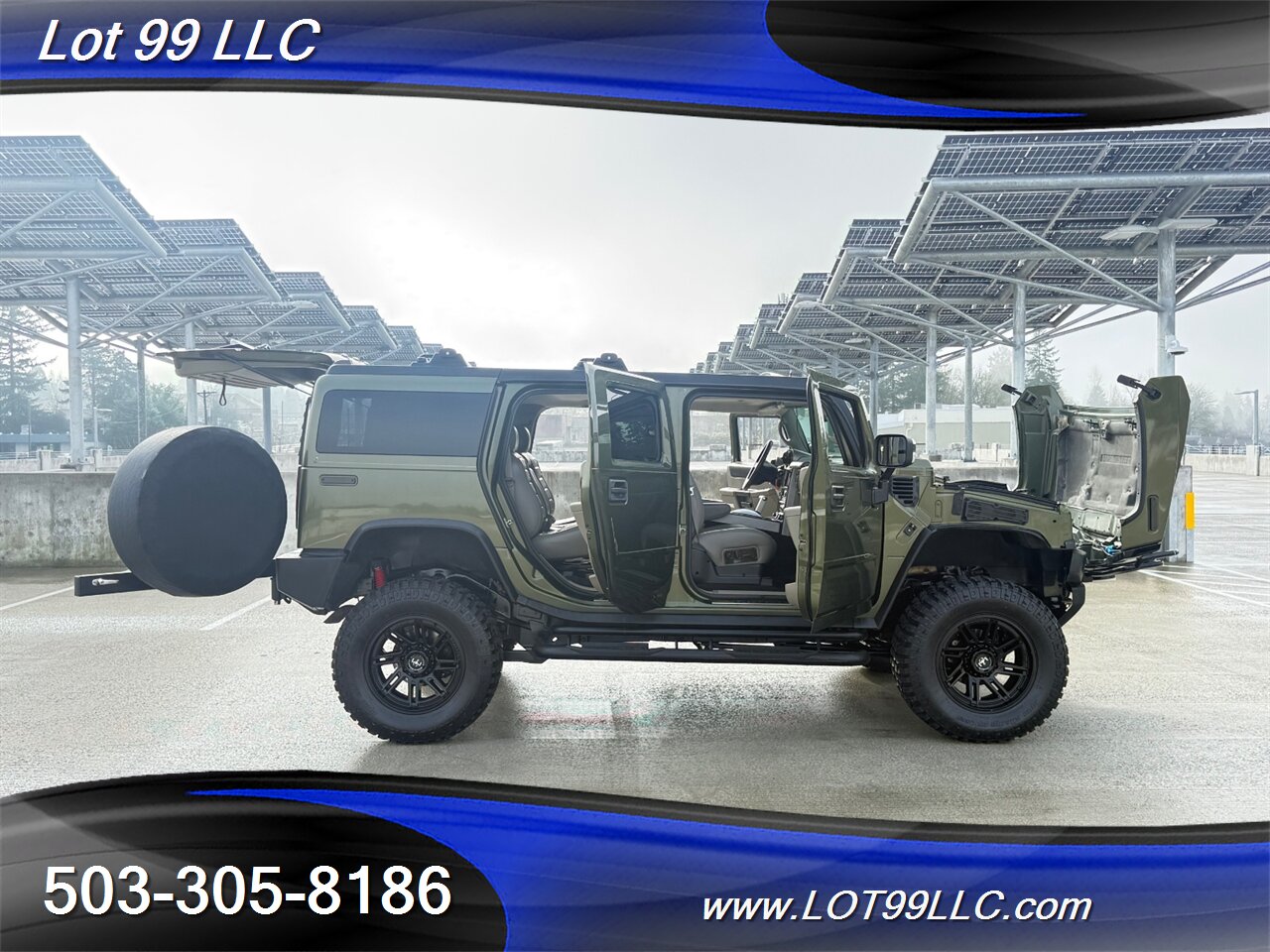 2003 Hummer H2 Lux Series 4x4 * Only 55k Miles * Lifted NEW 37 " 6.0 V8 Tires F&R Heated Leather Moon Roof - Photo 25 - Milwaukie, OR 97267