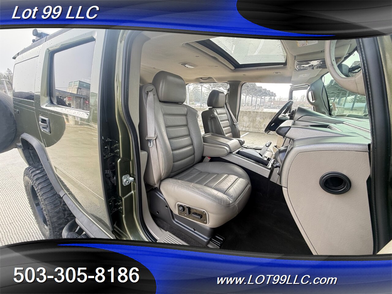 2003 Hummer H2 Lux Series 4x4 * Only 55k Miles * Lifted NEW 37 " 6.0 V8 Tires F&R Heated Leather Moon Roof - Photo 13 - Milwaukie, OR 97267