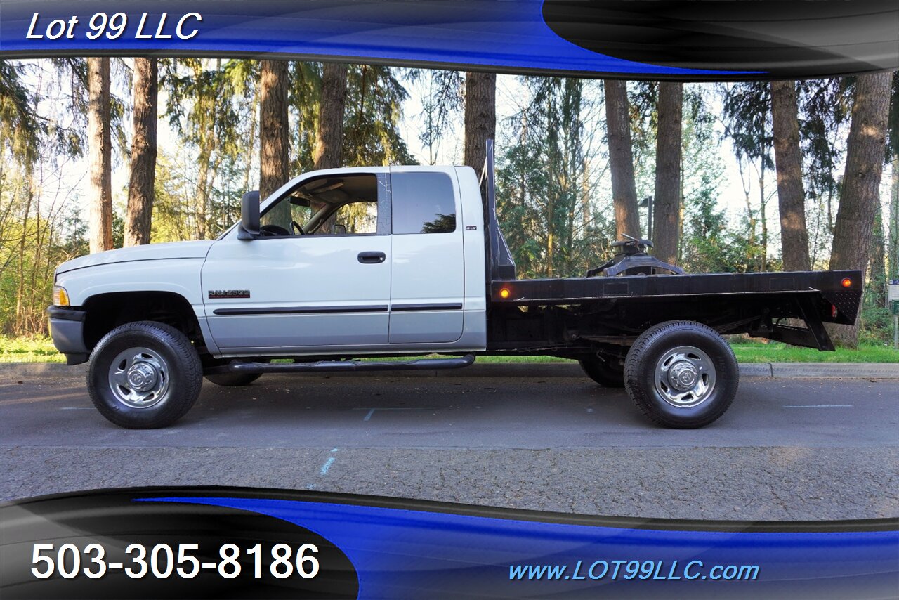 1999 Dodge Ram 2500 4X4 Extended Cab 5.9L Cummins Diesel Flat Bed TOW  PKG 5 TH Wheel Chrome Wheels NEW TIRES - Photo 1 - Milwaukie, OR 97267