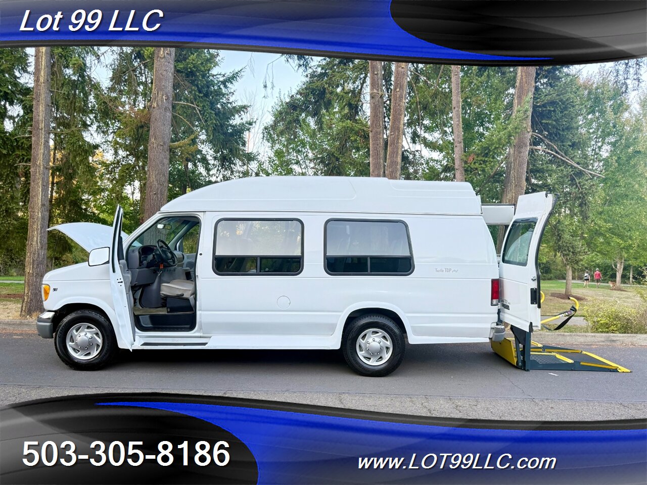2000 Ford E-Series Van ECONOLINE E350 76k **WHEELCHAIR VAN ** High Roof  Turtle Top - Photo 43 - Milwaukie, OR 97267