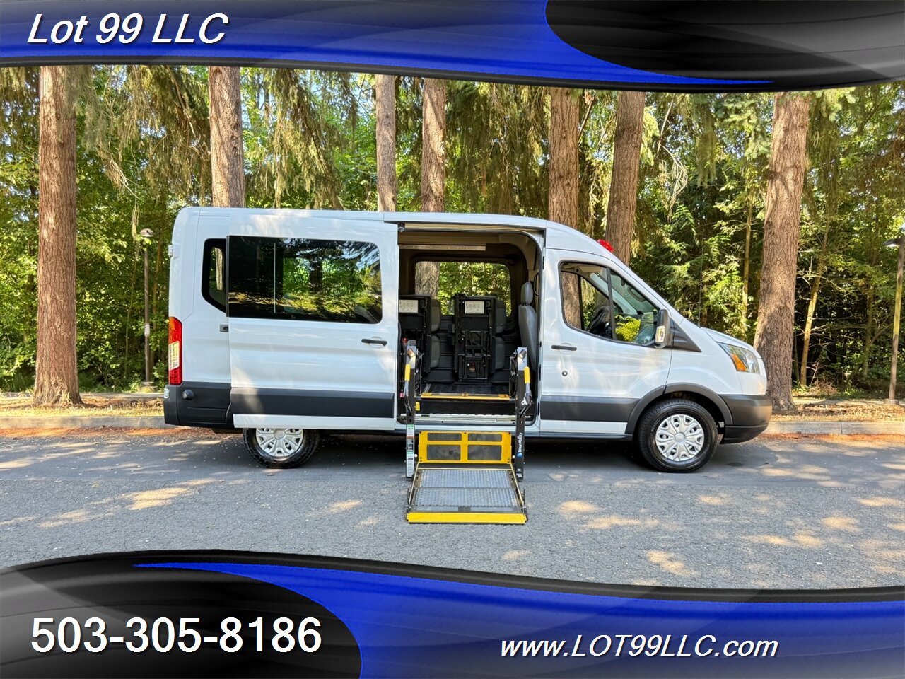 2015 Ford Transit WHEELCHAIR VAN 34 " Side Lift BraunAbility 9 Passenger Cruise Camera Power Mirrors - Photo 1 - Milwaukie, OR 97267