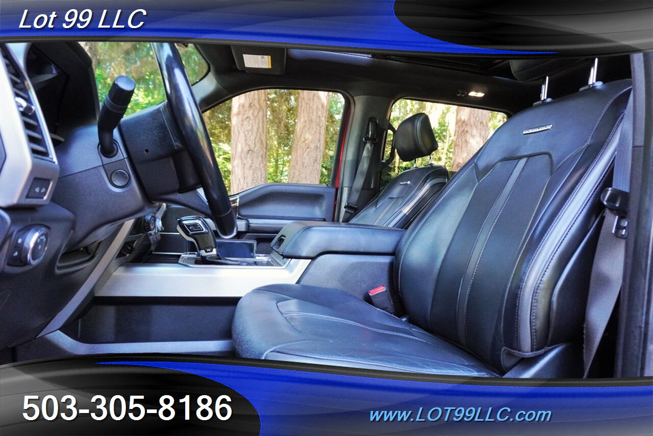 2017 Ford F-150 Platinum 4X4 125K 3.5L ECOBOOST Heated AC Leather  Seats Panr ROOF GPS FOLDING RUNNUNG BOARDS LIFTED 20S 37S NEW TIRES - Photo 13 - Milwaukie, OR 97267