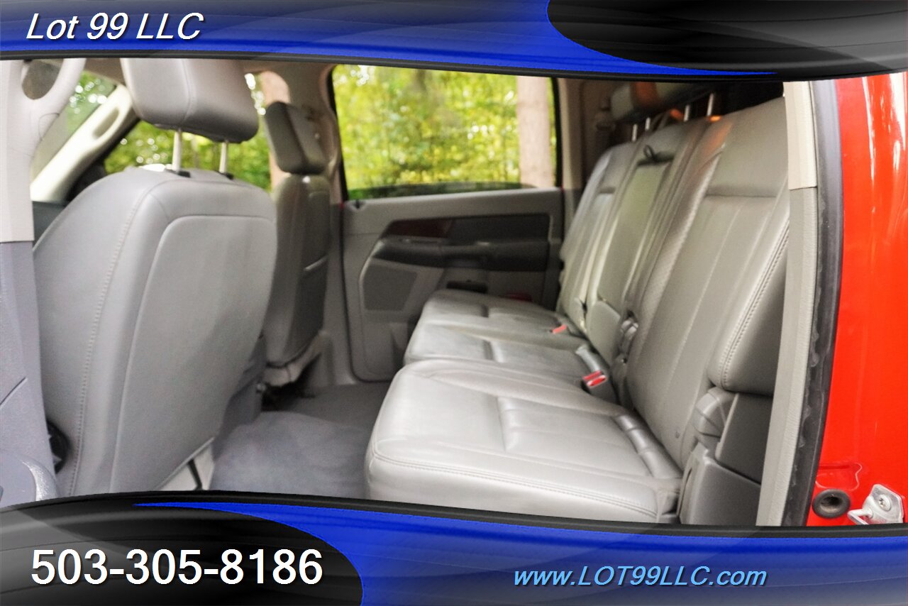 2008 Dodge Ram 3500 MEGA CAB Laramie 4X4 6.7L Cummins Diesel Leather  Moon Roof LIFTED Fuel Wheels Newer OFF ROAD TIRES - Photo 15 - Milwaukie, OR 97267