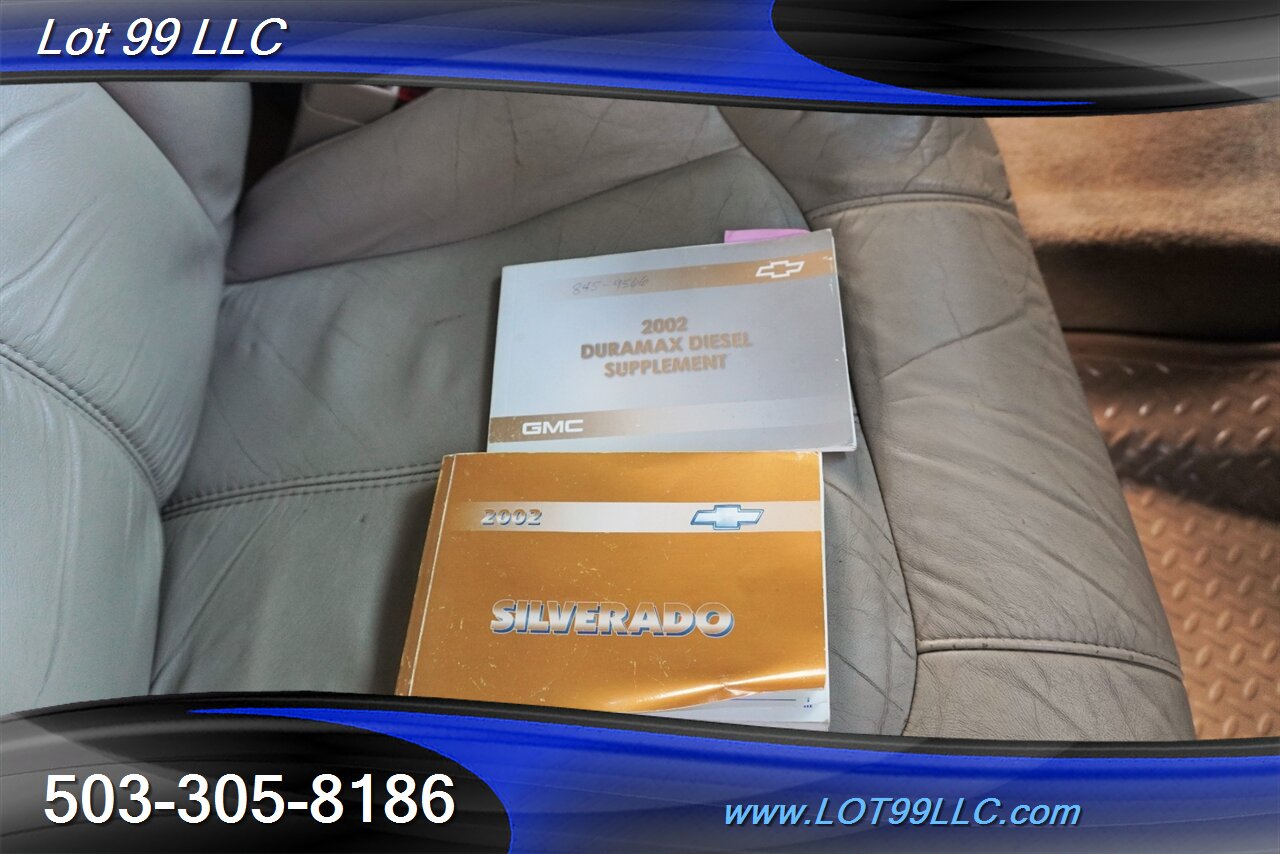 2002 Chevrolet Silverado 2500 HD 4X4 LT 6.6L Duramax Heated Leather Seats Short  Bed Tow Pkg Premium Wheels Newer Tires NEW HIGH PRESURE PUMP - Photo 34 - Milwaukie, OR 97267