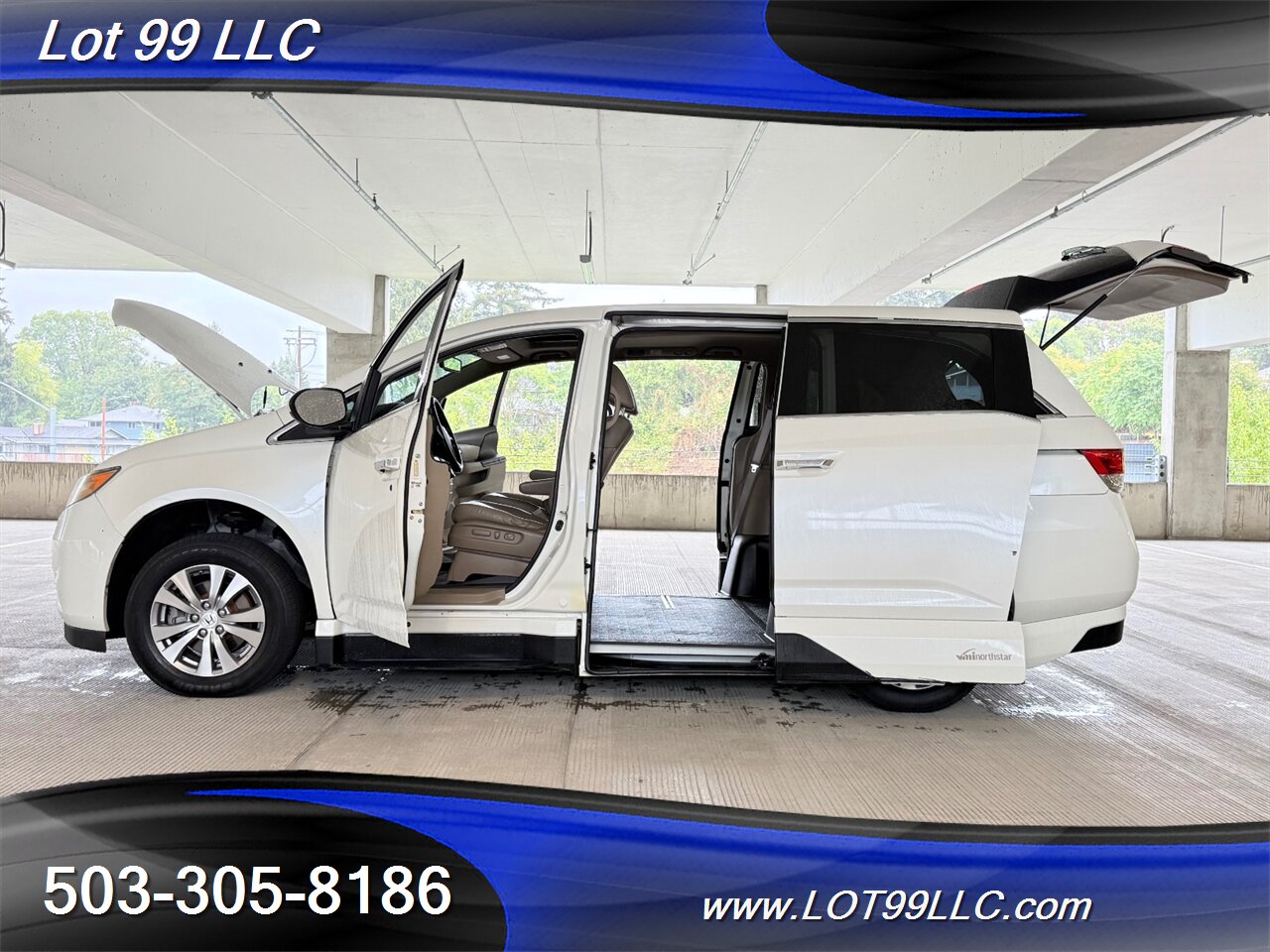 2014 Honda Odyssey EX-L * WHEELCHAIR VAN * Leather Power Ramp Kneeling Dual Power Sliding Doors Power Hatch BackUp Camera - Photo 20 - Milwaukie, OR 97267