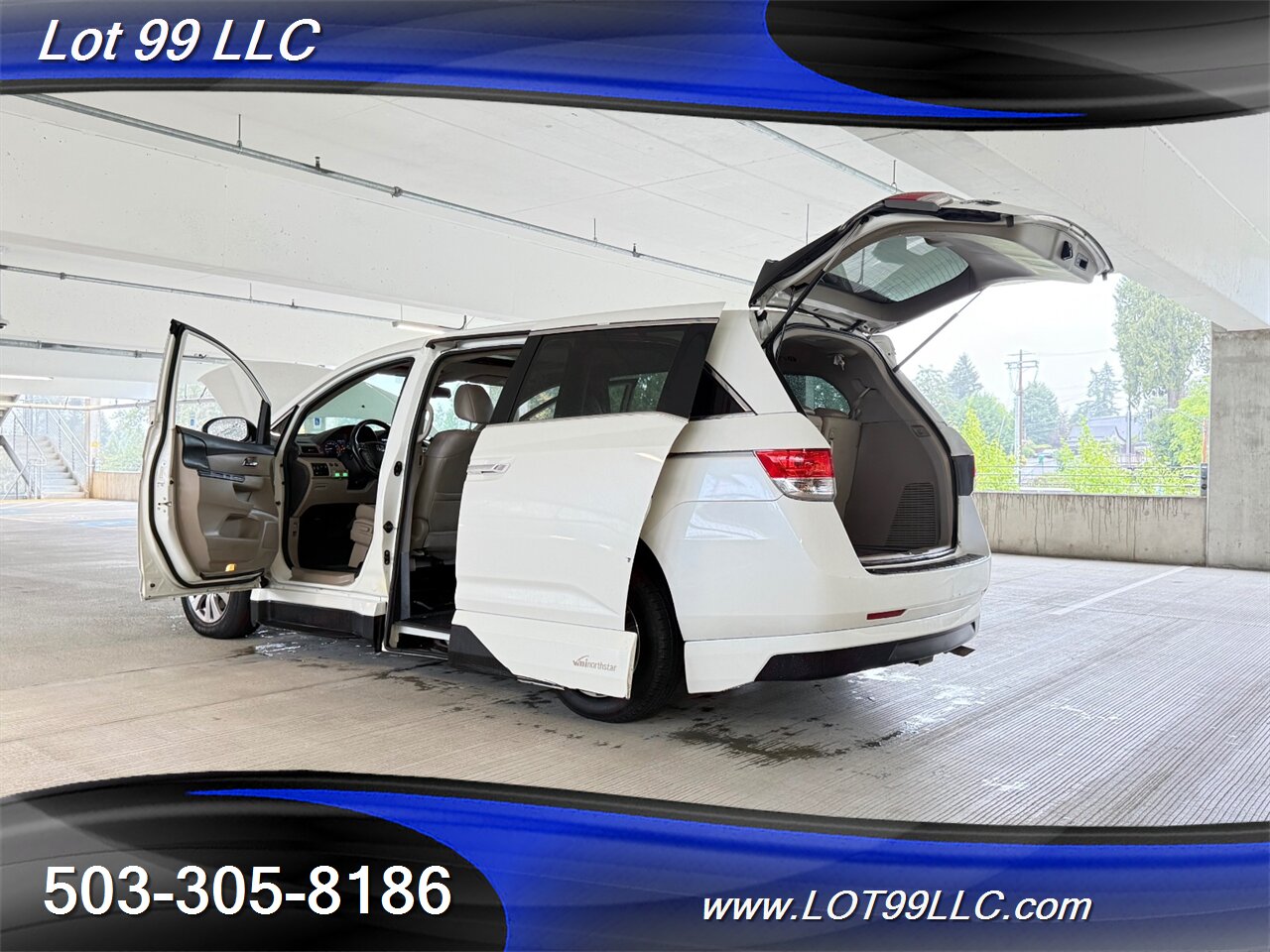 2014 Honda Odyssey EX-L * WHEELCHAIR VAN * Leather Power Ramp Kneeling Dual Power Sliding Doors Power Hatch BackUp Camera - Photo 32 - Milwaukie, OR 97267