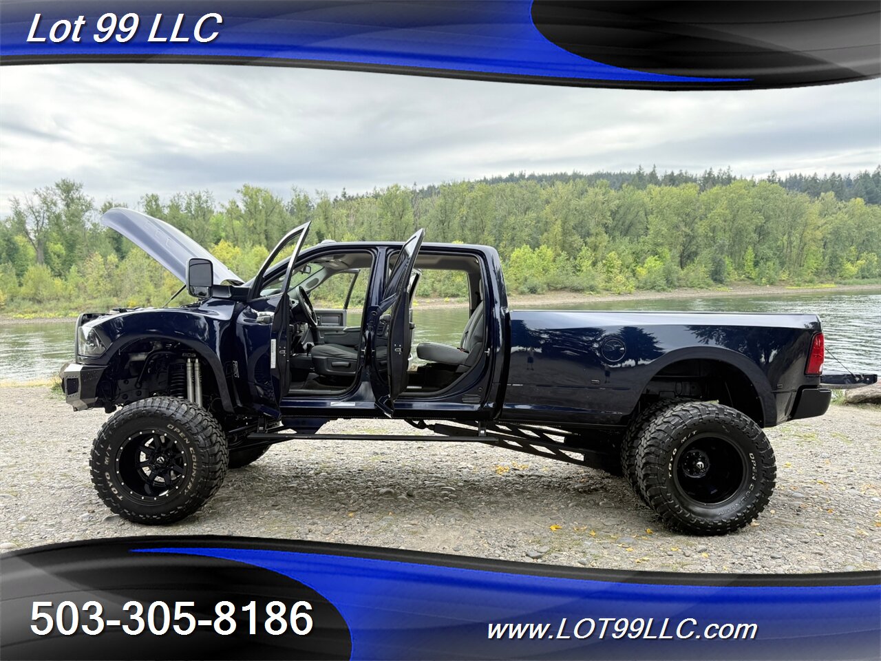 2015 RAM 3500 Crew Cab Dually 4x4 Cummins 6.7L Diesel  BDS Lifted Fuel Wheels Train Horn - Photo 18 - Milwaukie, OR 97267