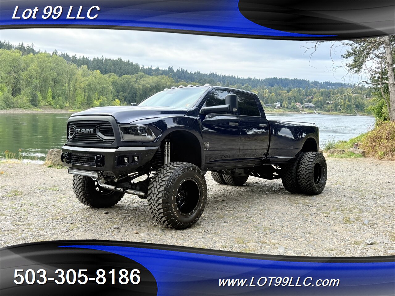 2015 RAM 3500 Crew Cab Dually 4x4 Cummins 6.7L Diesel  BDS Lifted Fuel Wheels Train Horn - Photo 2 - Milwaukie, OR 97267