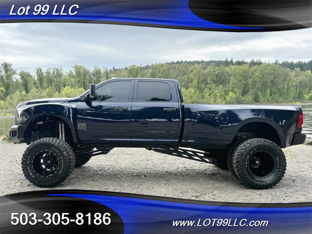 2015 RAM 3500 Crew Cab Dually 4x4 Cummins 6.7L Diesel  BDS Lifted Fuel Wheels Train Horn - Photo 1 - Milwaukie, OR 97267