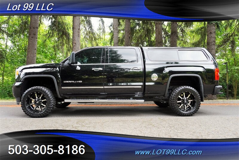 2015 GMC Sierra 2500HD Denali 4X4 6.6L Duramax Diesel Heated AC Leather  Moon Roof GPS Matching Color Canopy LIFTED 20S
