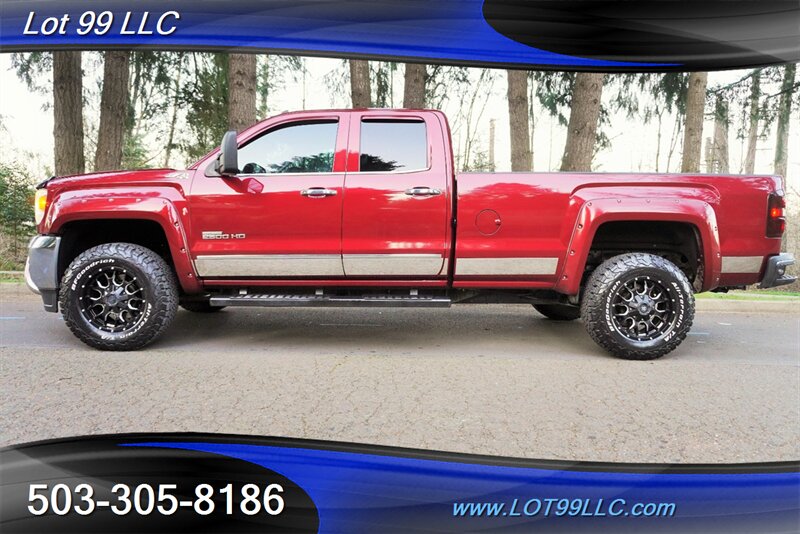 2015 GMC Sierra 2500HD SLT 4X4 6.6L Duramax Heated AC Leather LONG BED  Lifted Fuel Wheels BFG Tires Tinted Windows 2 OWNERS