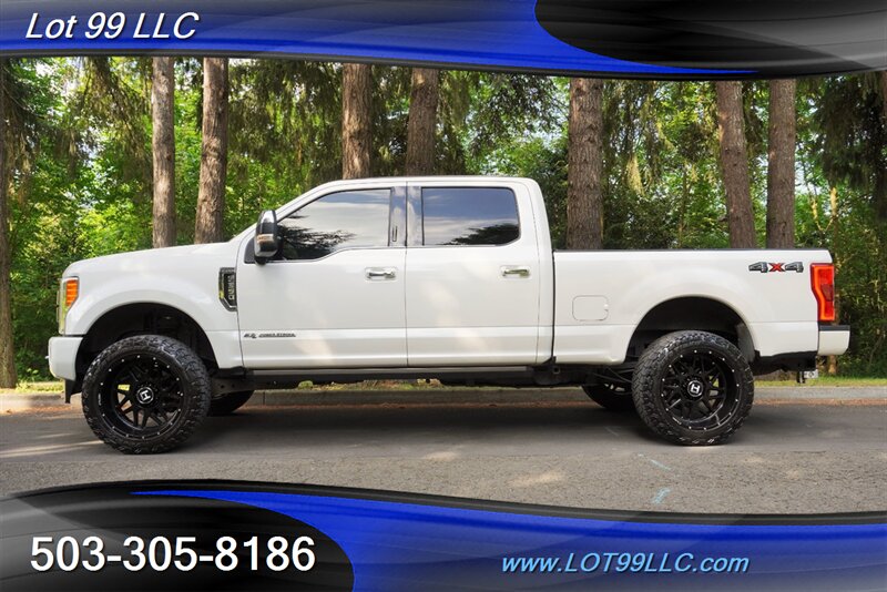2019 Ford F-350 Platinum 4X4 6.7L POWER STROKE Heated AC Leather  Seats Pano Roof LIFTED HUSTILE Wheels Newer Tires